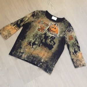 Happy Halloween Top Cactus Bay Bling L Large M Med